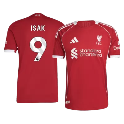 Authentic ISAK #9 Liverpool Home Soccer Jersey 2025/26 - Soccerdeal