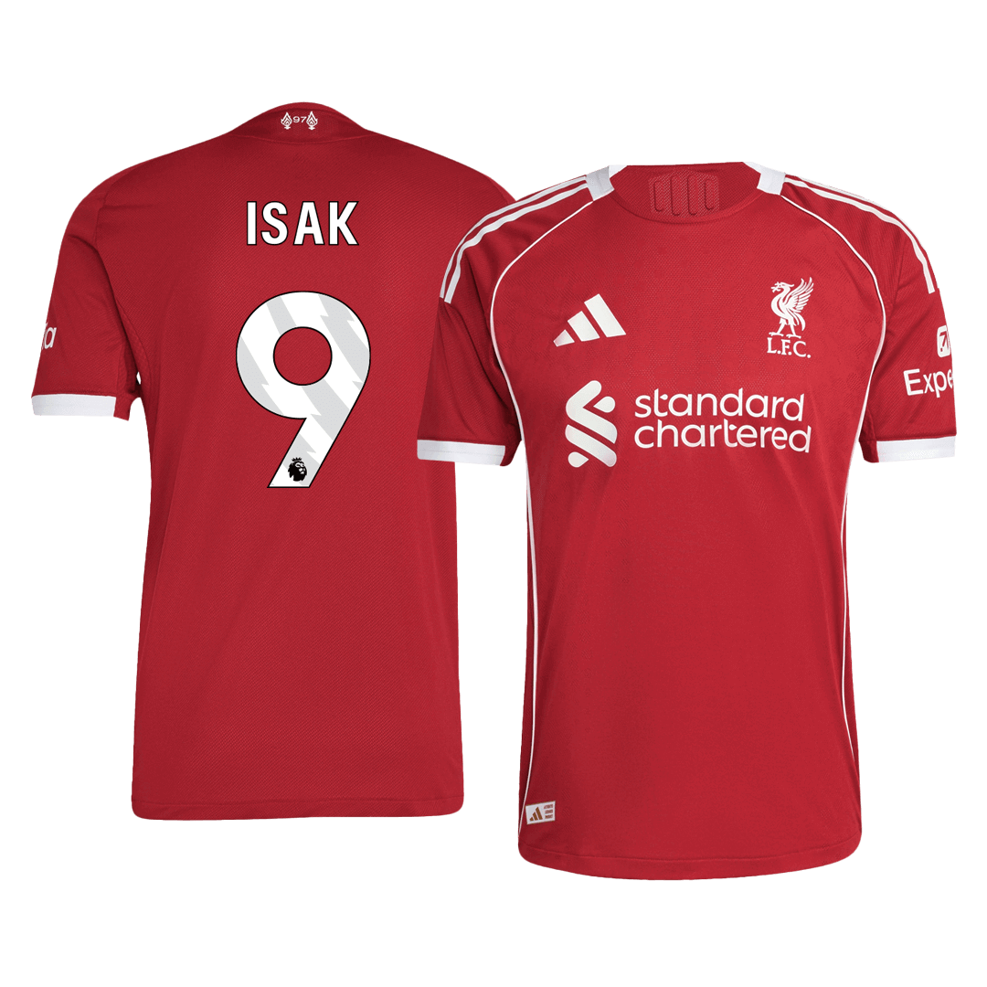 ISAK #9 Liverpool Home Soccer Jersey 2025/26 Player Version - Soccerdeal