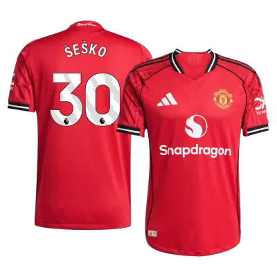 Authentic ŠEŠKO #30 Manchester United Home Soccer Jersey 2025/26 - Soccerdeal