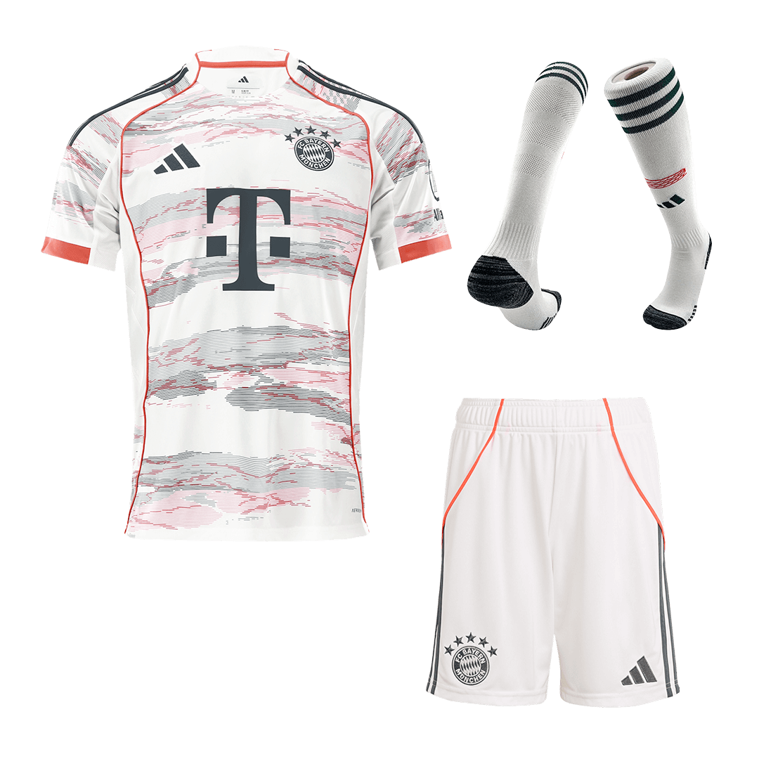 Bayern Munich Away Soccer Jersey Kit(Jersey+Shorts+Socks) 2025/26 - Soccerdeal