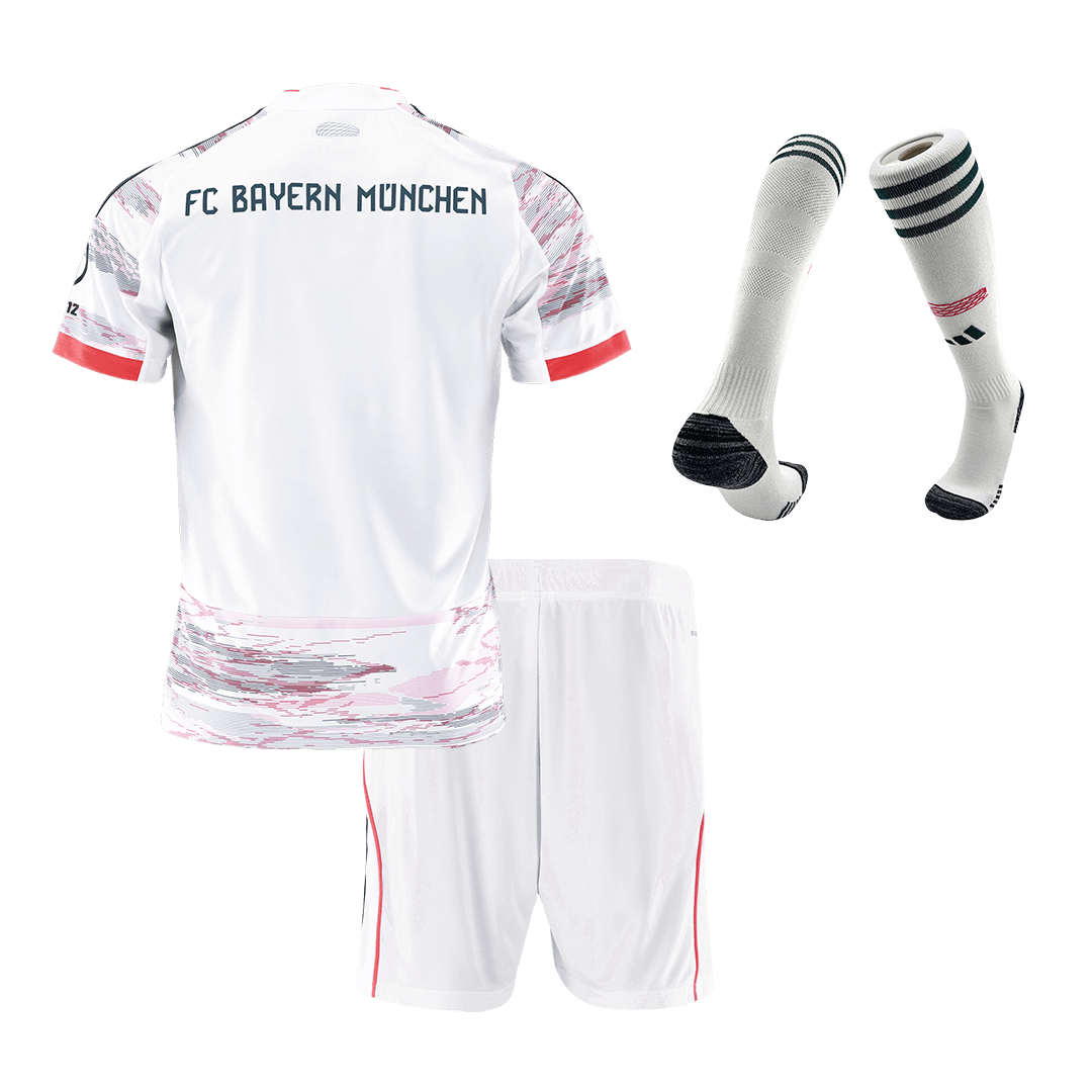 Kid's Bayern Munich Away Soccer Jersey Kit(Jersey+Shorts+Socks) 2025/26 - Soccerdeal