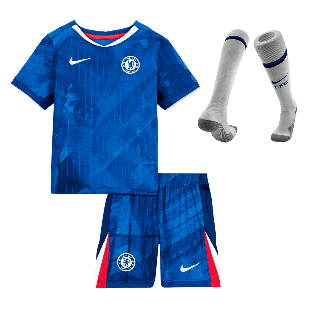 Kid's Chelsea Home Soccer Jersey Kit(Jersey+Shorts+Socks) 2025/26 - Soccerdeal