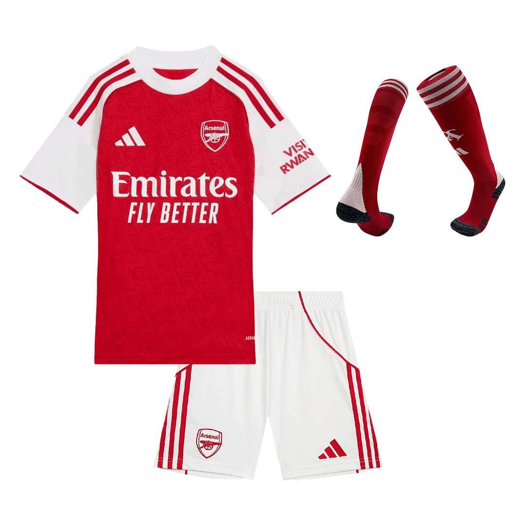 Kid's Arsenal Home Soccer Jersey Kit(Jersey+Shorts+Socks) 2025/26 - Soccerdeal