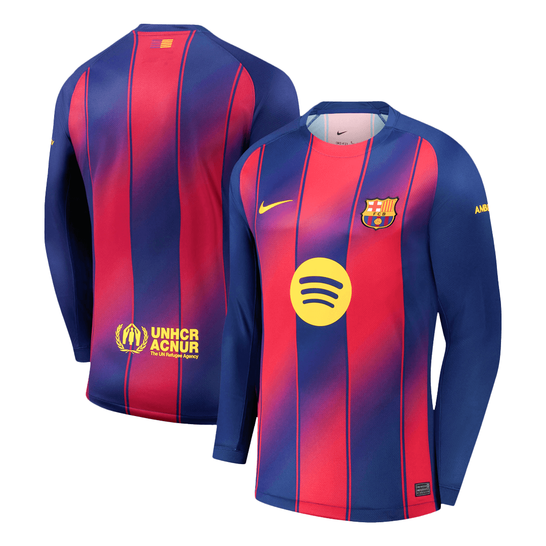 Barcelona Home Long Sleeve Soccer Jersey 2025/26 - Soccerdeal