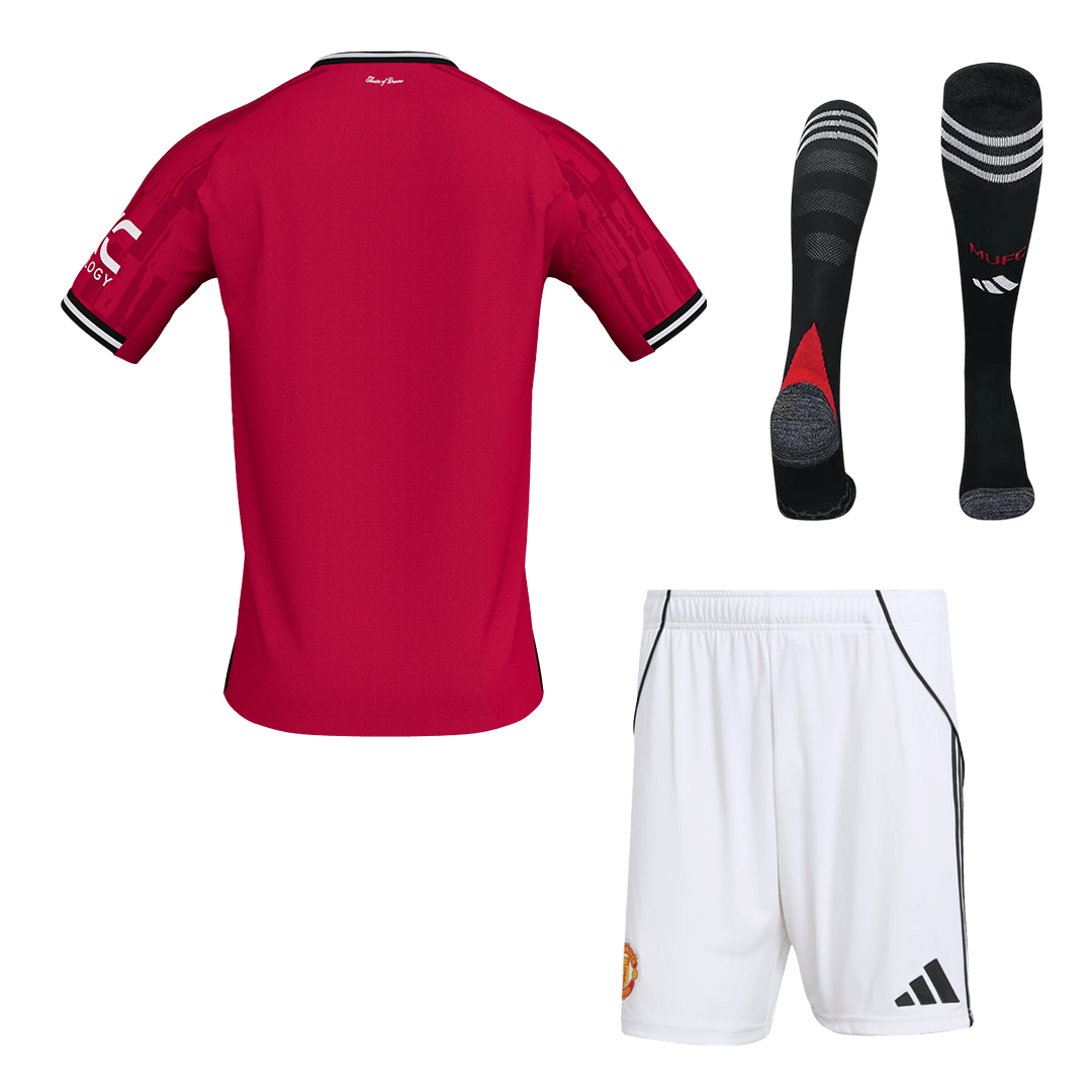 Manchester United Home Soccer Jersey Kit(Jersey+Shorts+Socks) 2025/26 - Soccerdeal