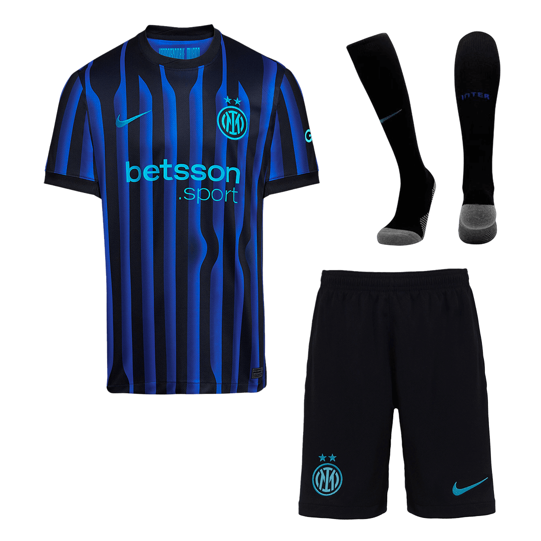 Inter Milan Home Soccer Jersey Kit(Jersey+Shorts+Socks) 2025/26 - Soccerdeal