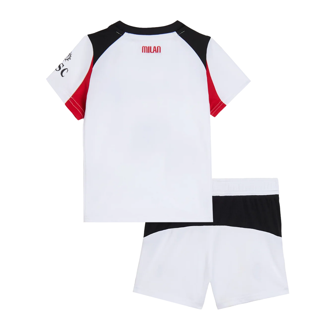 Kid's AC Milan Away Soccer Jersey Kit(Jersey+Shorts) 2025/26 - Soccerdeal