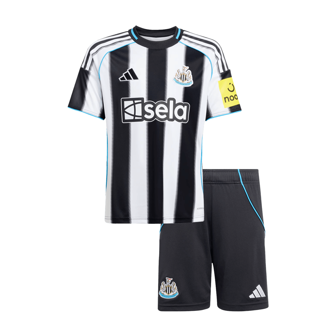 Kid's Newcastle United Home Soccer Jersey Kit(Jersey+Shorts) 2025/26 - Soccerdeal