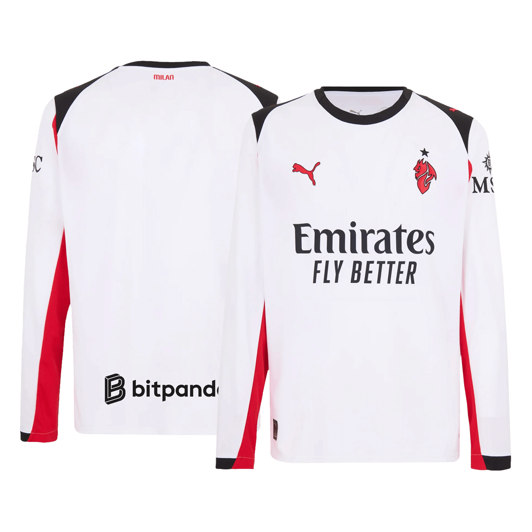 AC Milan Away Long Sleeve Soccer Jersey 2025/26 - Soccerdeal