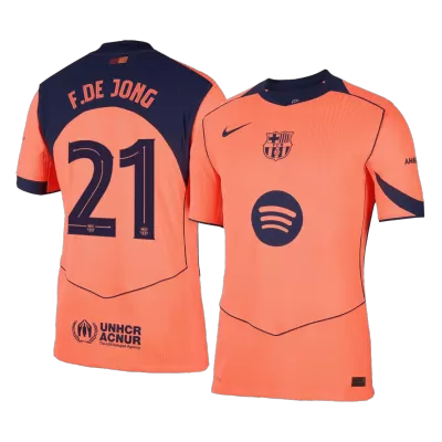 Authentic F.DE JONG #21 Barcelona Third Away Soccer Jersey 2025/26 - UCL - Soccerdeal