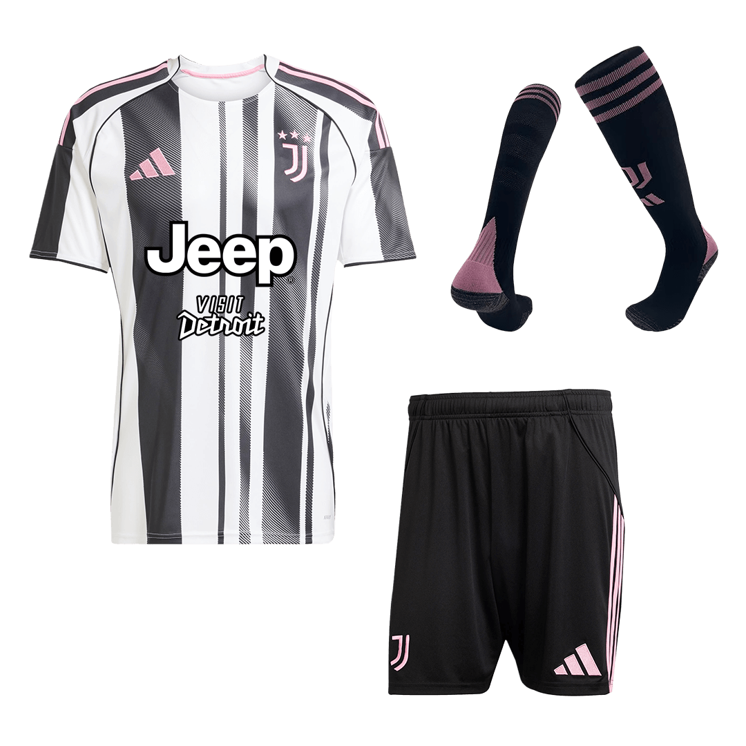 Juventus Home Soccer Jersey Kit(Jersey+Shorts+Socks) 2025/26 - Soccerdeal