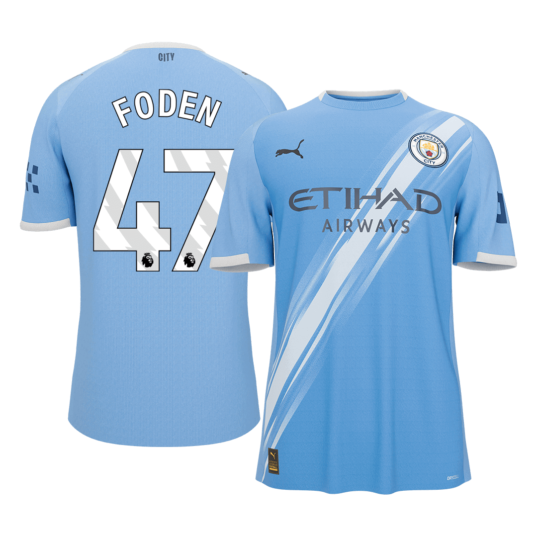 FODEN #47 Manchester City Home Soccer Jersey 2025/26 - Soccerdeal
