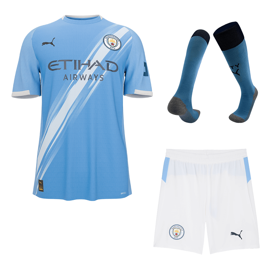 Manchester City Home Soccer Jersey Kit(Jersey+Shorts+Socks) 2025/26 - Soccerdeal