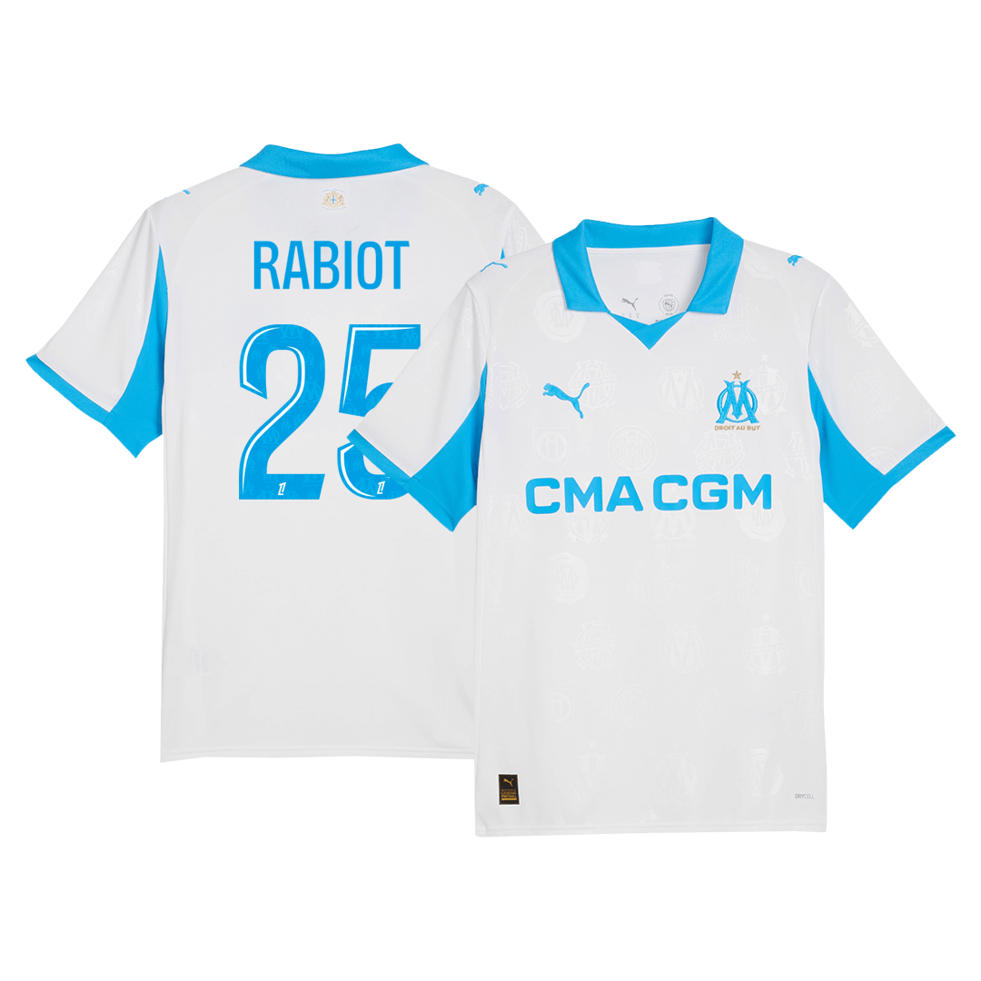RABIOT #25 Marseille Home Soccer Jersey 2025/26 - Soccerdeal