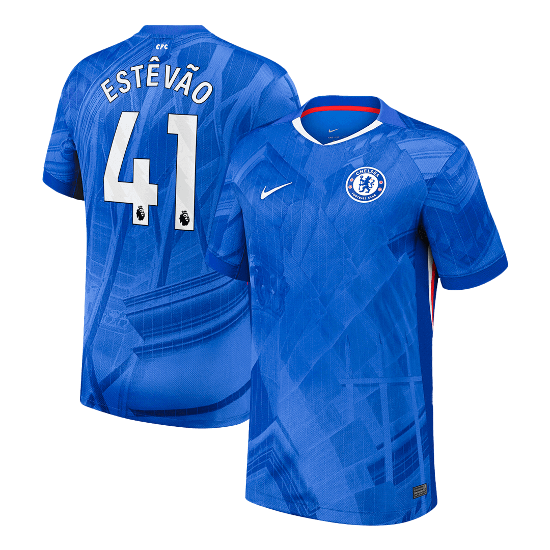 ESTÊVÃO #41 Chelsea Home Soccer Jersey 2025/26 - Soccerdeal