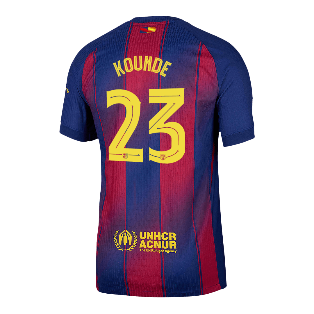 KOUNDE #23 Barcelona Home Soccer Jersey 2025/26 - UCL Player Version - Soccerdeal