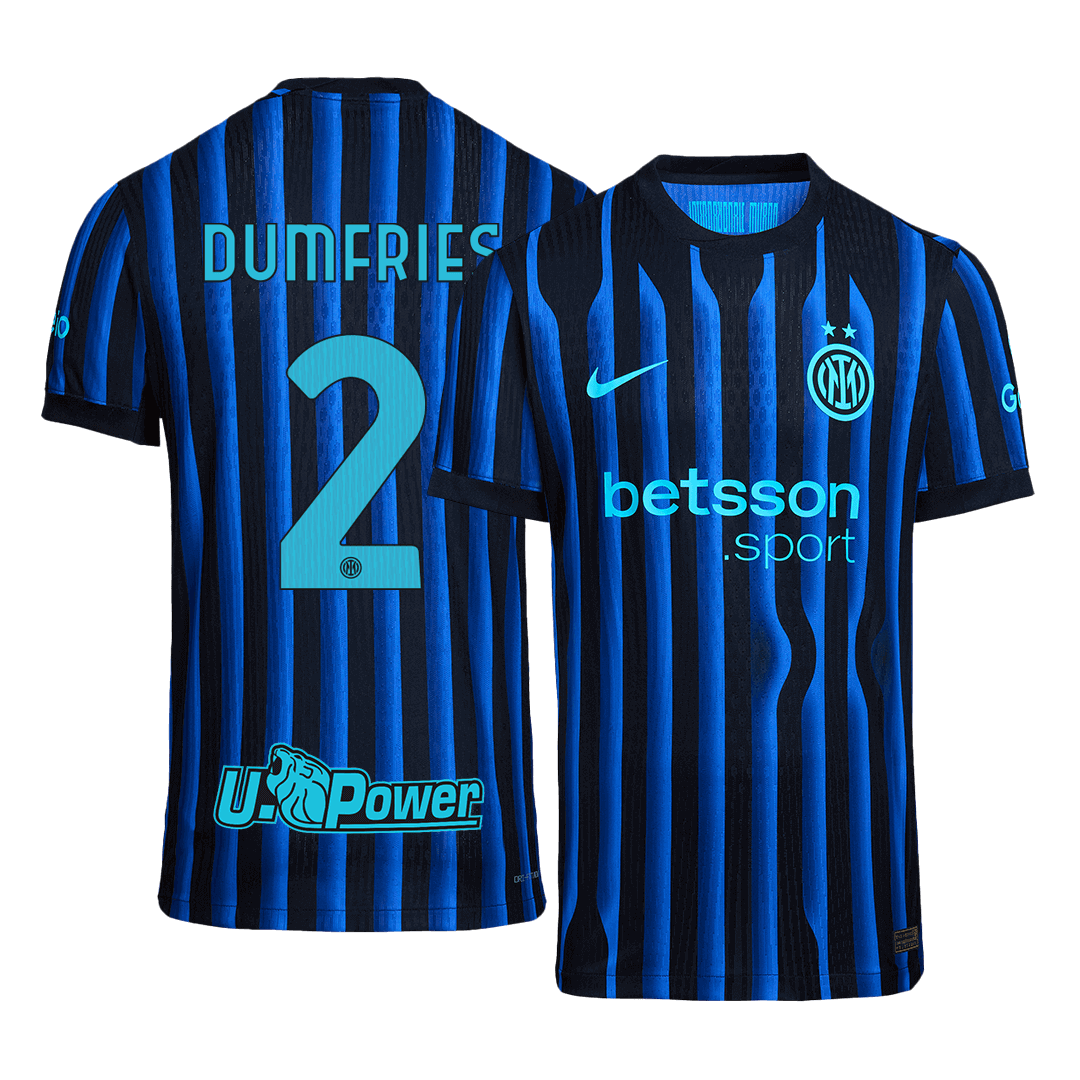 Authentic DUMFRIES #2 Inter Milan Home Soccer Jersey 2025/26 - Soccerdeal