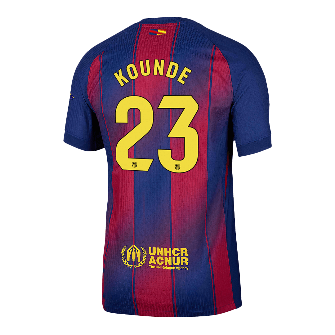 KOUNDE #23 Barcelona Home Soccer Jersey 2025/26 Player Version - Soccerdeal