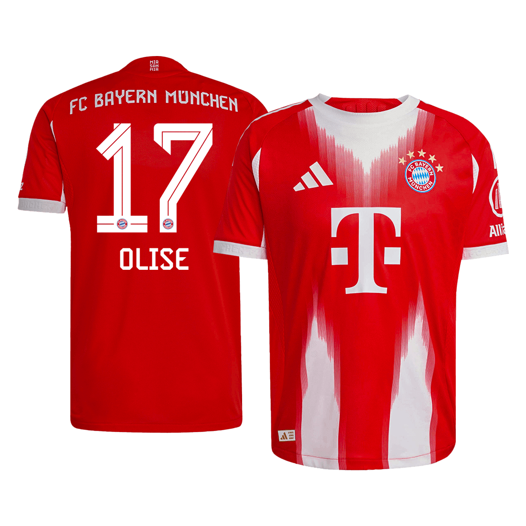 OLISE #17 Bayern Munich Home Soccer Jersey 2025/26 Player Version - Soccerdeal