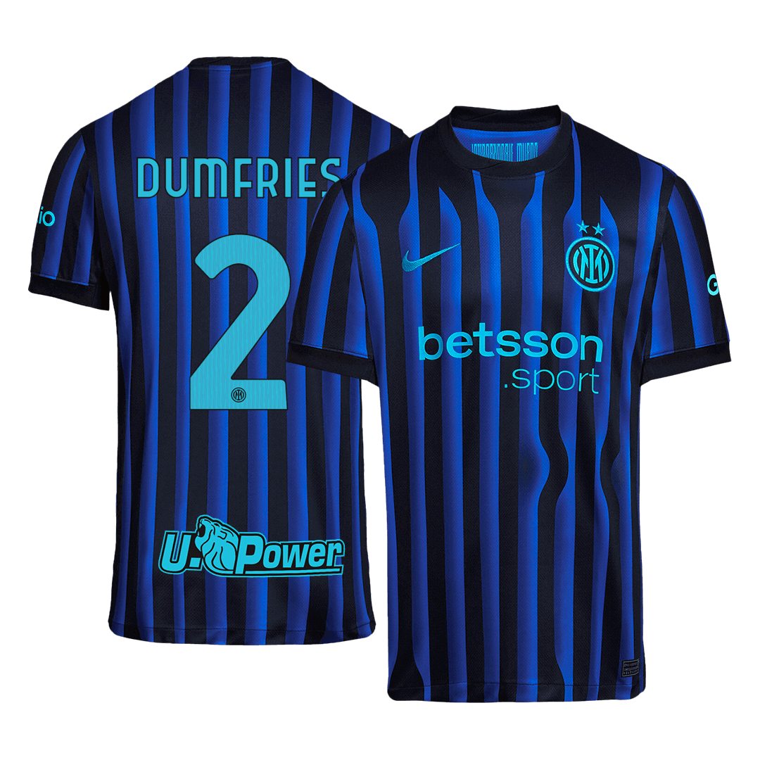 DUMFRIES #2 Inter Milan Home Soccer Jersey 2025/26 - Soccerdeal