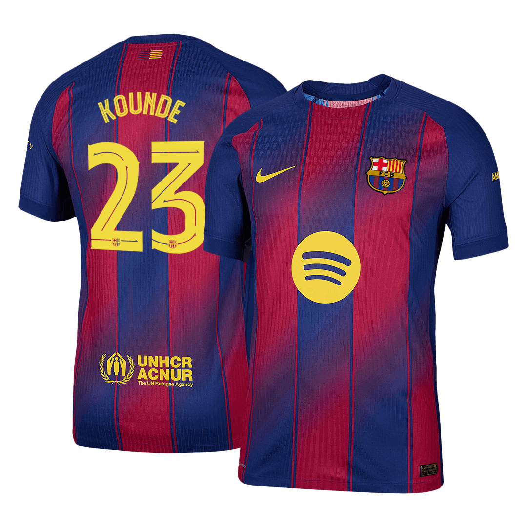 KOUNDE #23 Barcelona Home Soccer Jersey 2025/26 - UCL Player Version - Soccerdeal