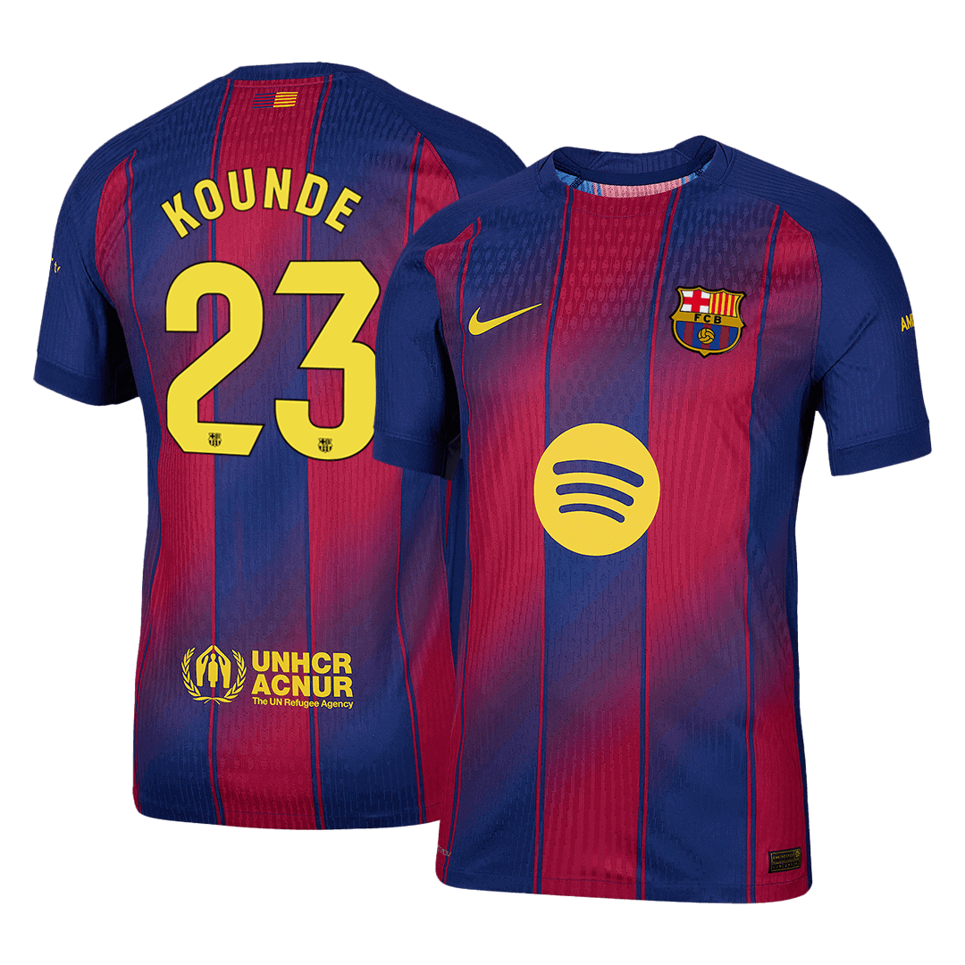 KOUNDE #23 Barcelona Home Soccer Jersey 2025/26 Player Version - Soccerdeal