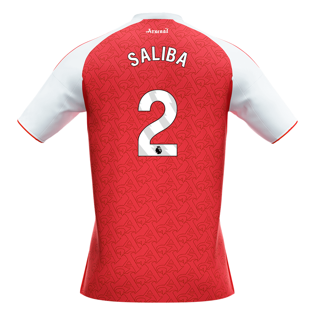 SALIBA #2 Arsenal Home Soccer Jersey 2025/26 - Soccerdeal