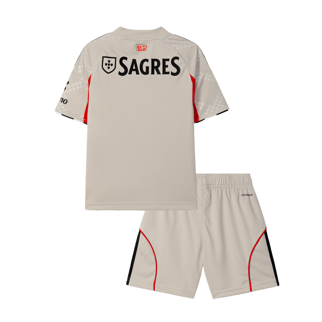 Kid's Benfica Away Soccer Jersey Kit(Jersey+Shorts) 2025/26 - Soccerdeal