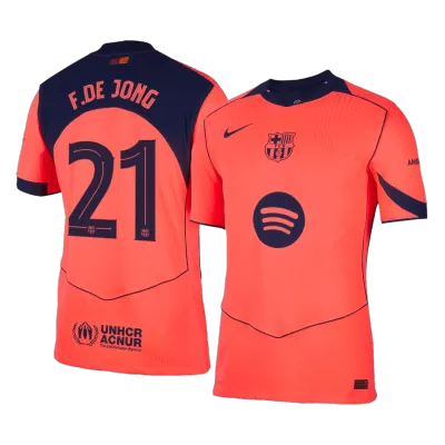 Authentic F.DE JONG #21 Barcelona Third Away Soccer Jersey 2025/26 - UCL - Soccerdeal