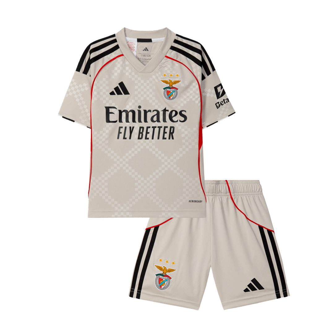 Kid's Benfica Away Soccer Jersey Kit(Jersey+Shorts) 2025/26 - Soccerdeal