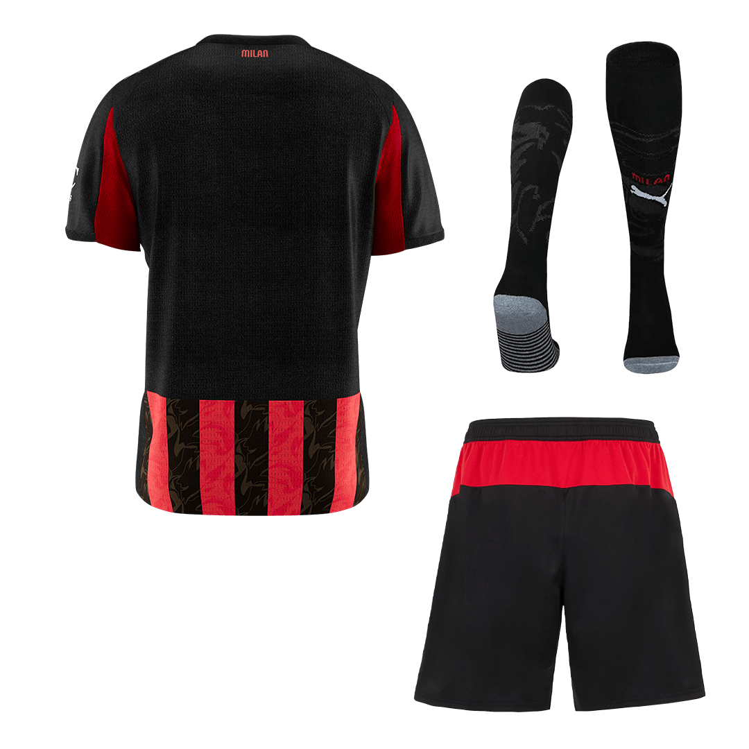 AC Milan Home Soccer Jersey Kit(Jersey+Shorts+Socks) 2025/26 - Soccerdeal