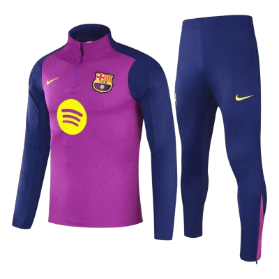 Kid's Barcelona Zipper Sweatshirt Kit(Top+Pants) 2025/26 - Soccerdeal