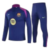 Kid's Barcelona Zipper Sweatshirt Kit(Top+Pants) 2025/26 - Soccerdeal