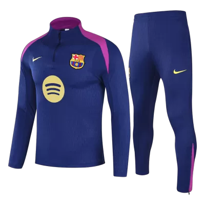 Kid's Barcelona Zipper Sweatshirt Kit(Top+Pants) 2025/26 - Soccerdeal