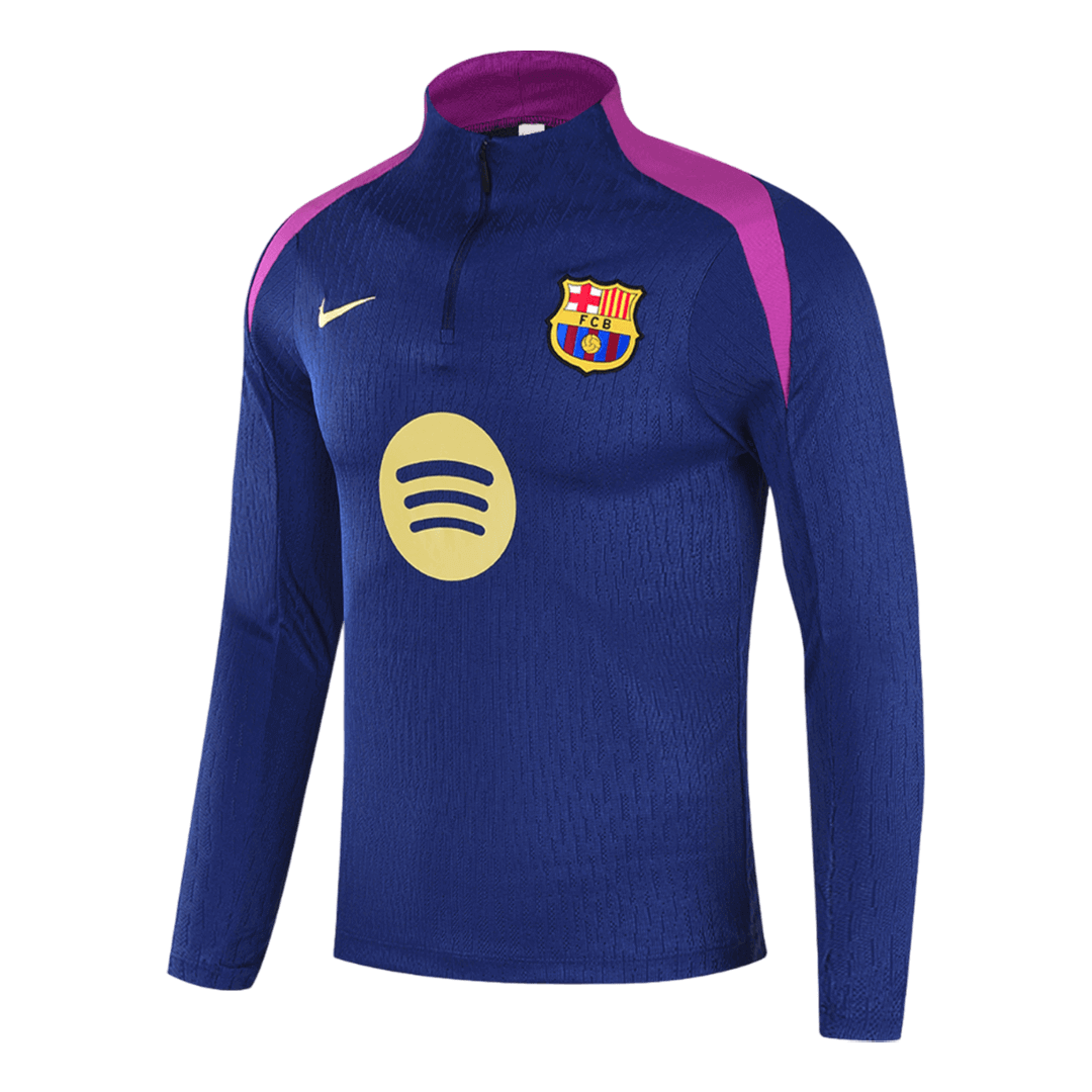 Kid's Barcelona Zipper Sweatshirt Kit(Top+Pants) 2025/26 - Soccerdeal
