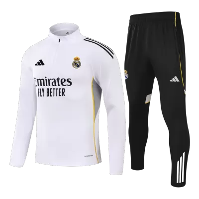 Kid's Real Madrid Zipper Sweatshirt Kit(Top+Pants) 2025/26 - Soccerdeal