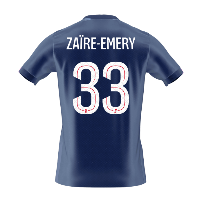 ZAïRE EMERY #33 PSG Home Soccer Jersey 2025/26 - Soccerdeal