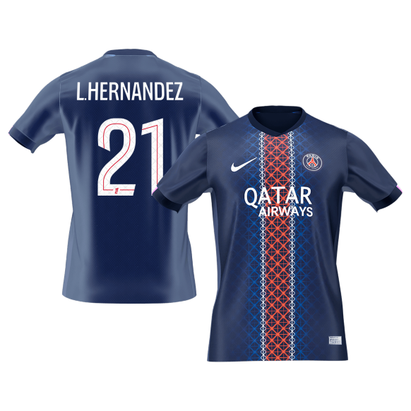 L.HERNANDEZ #21 PSG Home Soccer Jersey 2025/26 - Soccerdeal