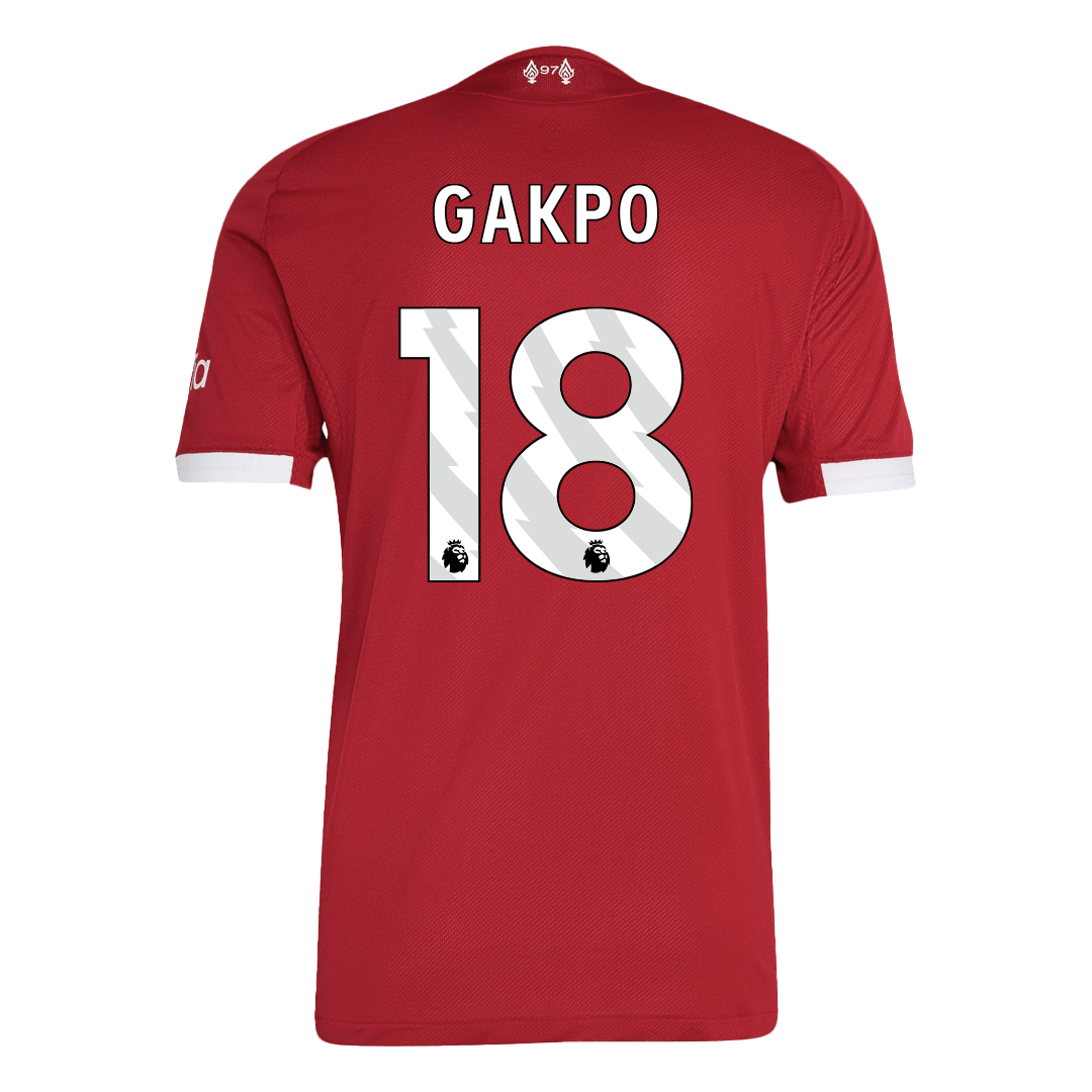 GAKPO #18 Liverpool Home Soccer Jersey 2025/26 Player Version - Soccerdeal