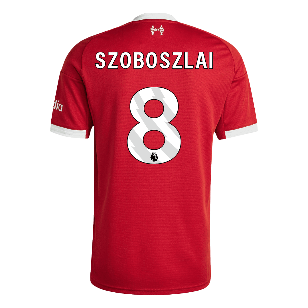 SZOBOSZLAI #8 Liverpool Home Soccer Jersey 2025/26 - Soccerdeal