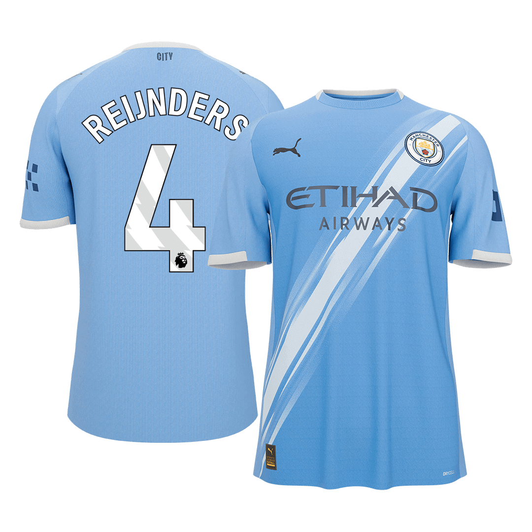 REIJNDERS #4 Manchester City Home Soccer Jersey 2025/26 - Soccerdeal
