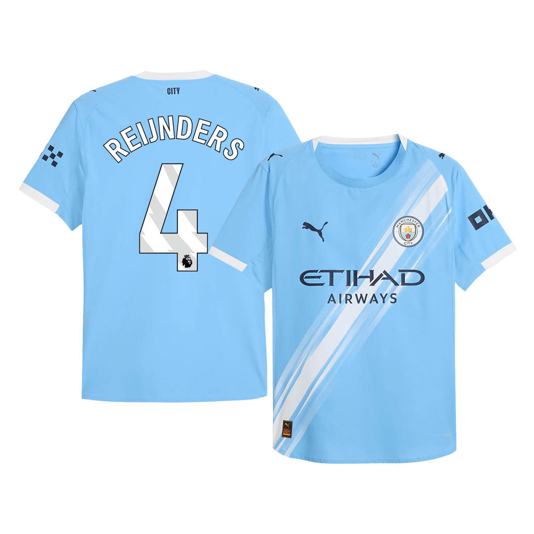 REIJNDERS #4 Manchester City Home Soccer Jersey 2025/26 Player Version - Soccerdeal
