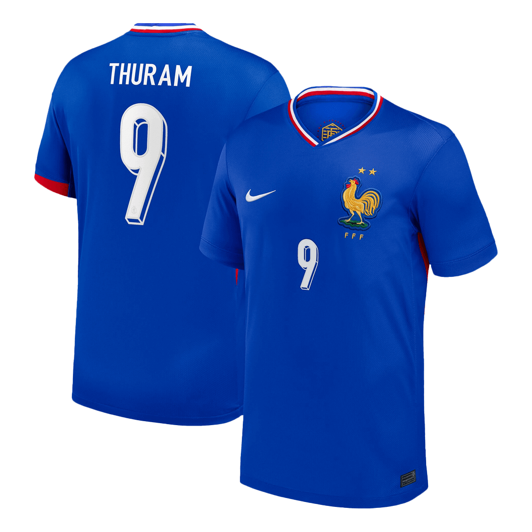 THURAM #9 France Home Soccer Jersey - Soccerdeal