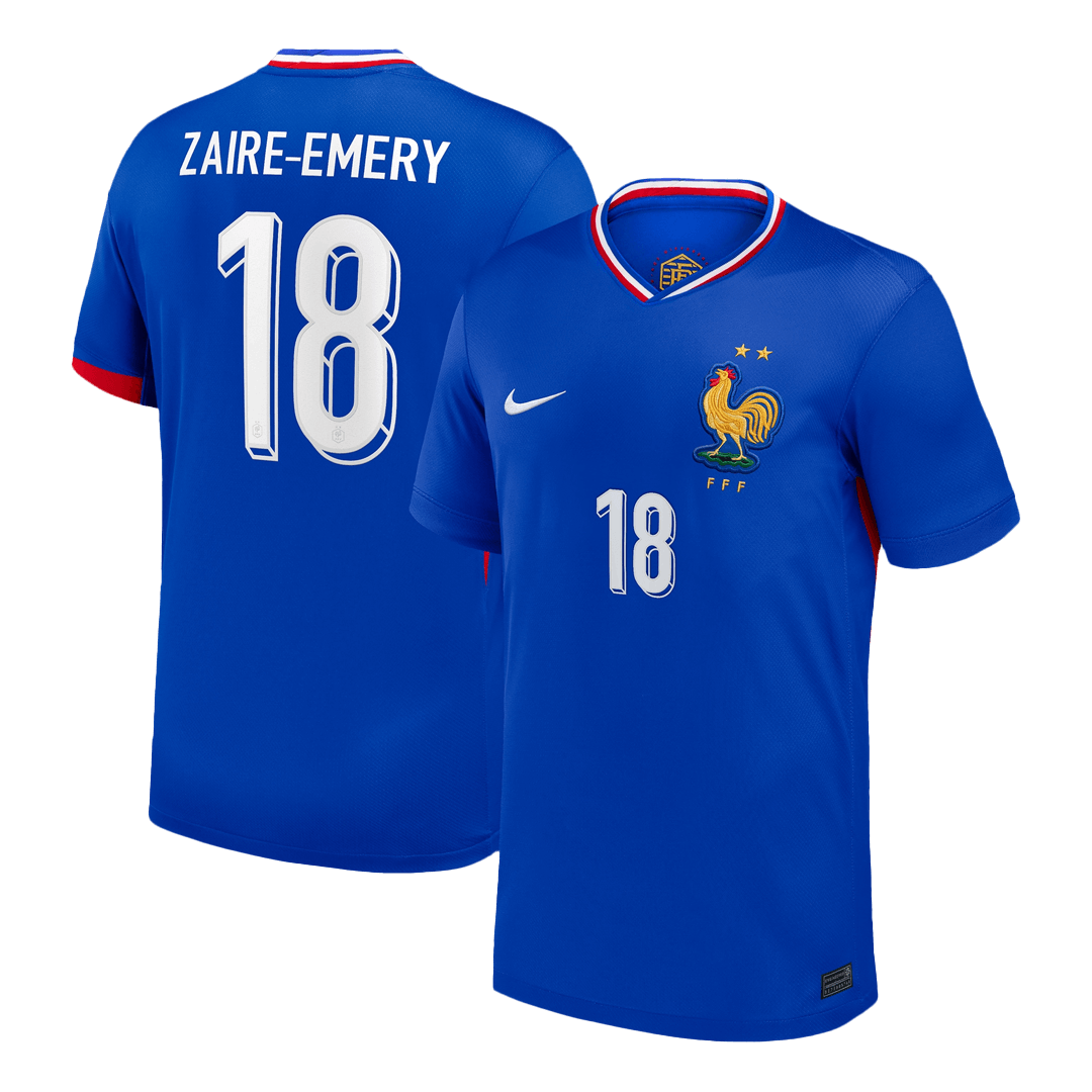 ZAIRE-EMERY #18 France Home Soccer Jersey - Soccerdeal