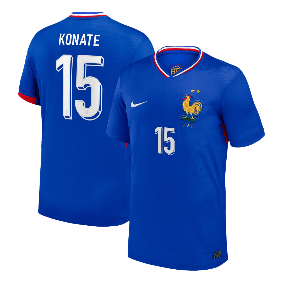KONATE #15 France Home Soccer Jersey - Soccerdeal
