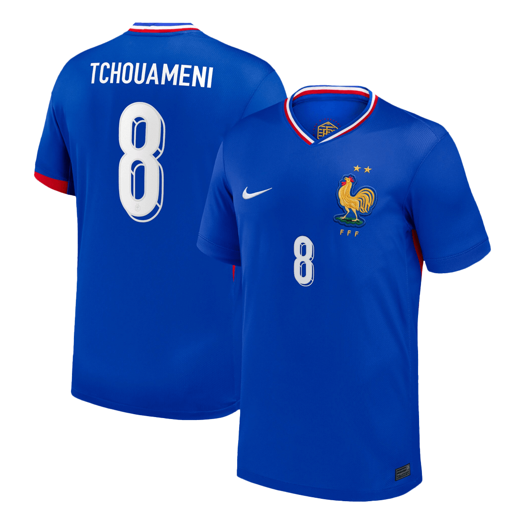 TCHOUAMENI #8 France Home Soccer Jersey - Soccerdeal
