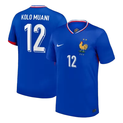 KOLO MUANI #12 France Home Soccer Jersey 2024 - Soccerdeal