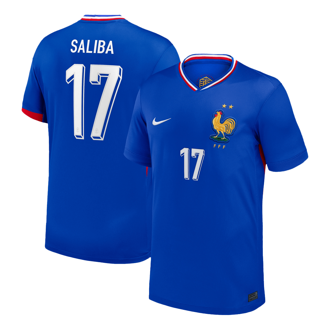 SALIBA #17 France Home Soccer Jersey - Soccerdeal