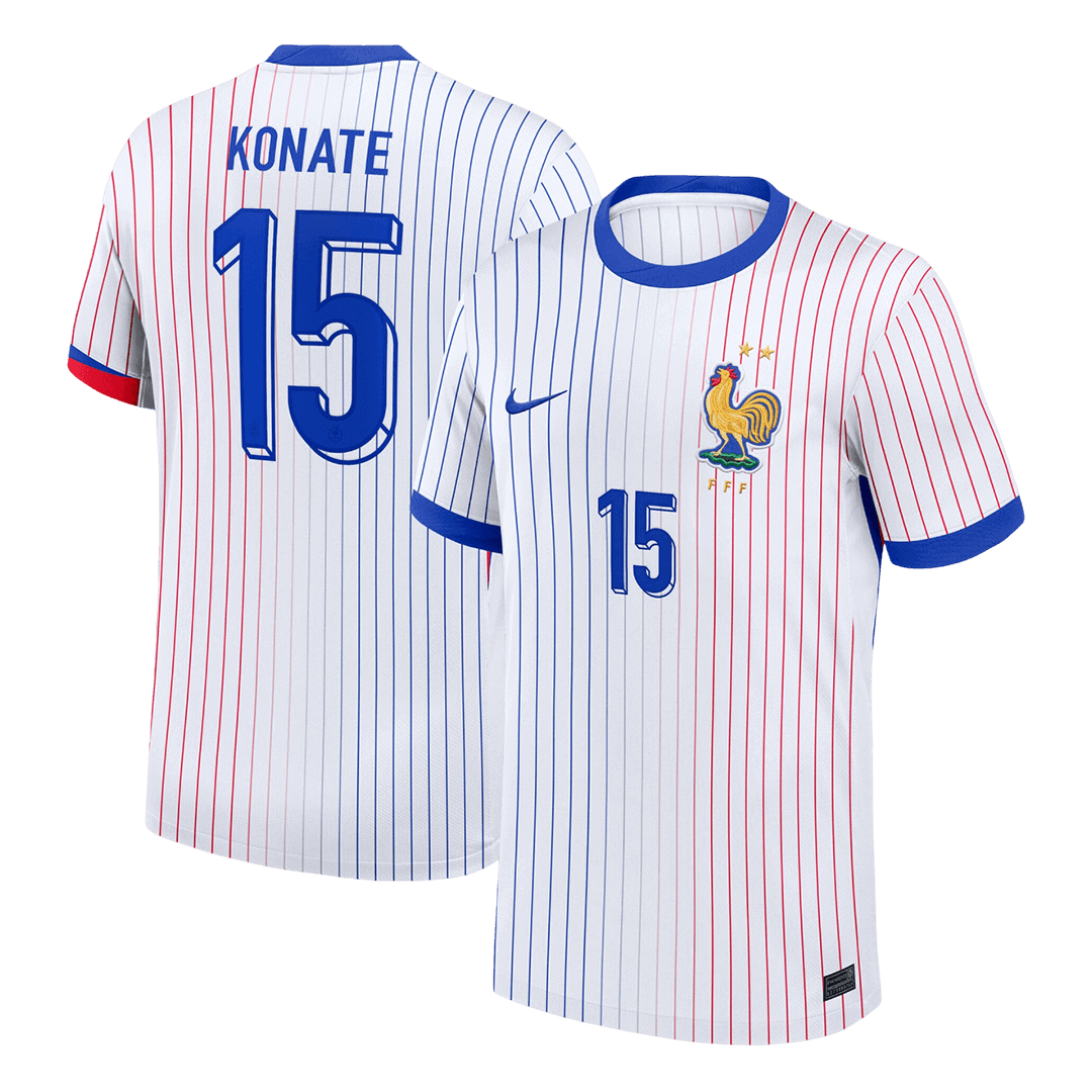 KONATE #15 France Away Soccer Jersey - Soccerdeal