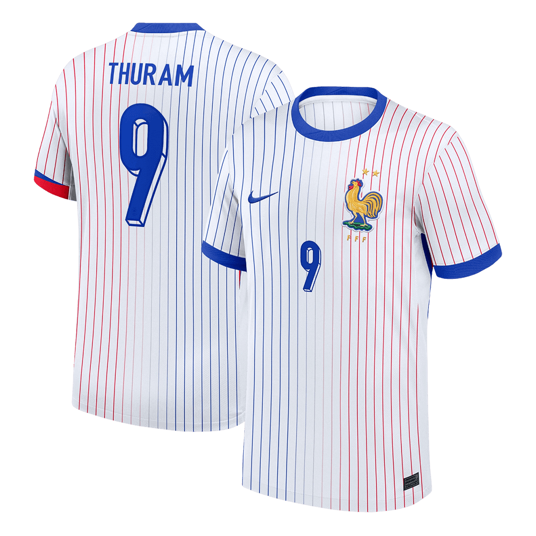 THURAM #9 France Away Soccer Jersey - Soccerdeal